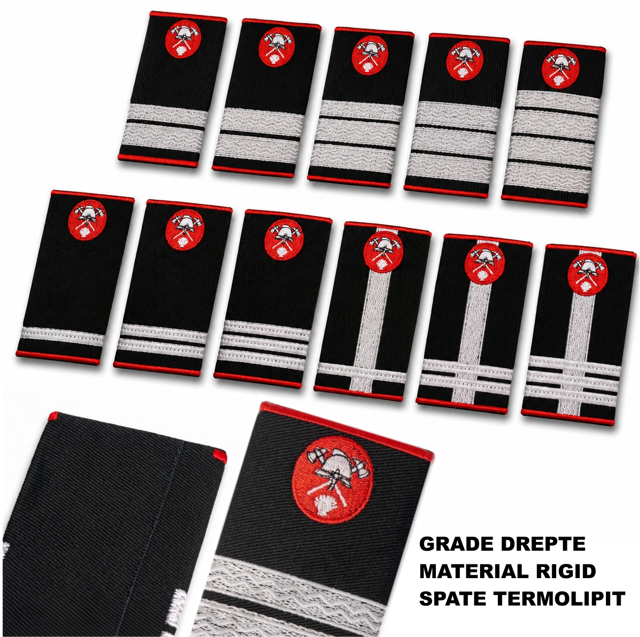 Grade Militare - Pompieri IGSU (Rigide/Drepte)